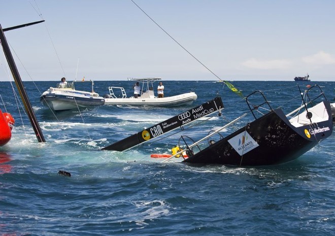 TP52 CAM about to sink - Trofeo S.M. La Reina Rolex Cup ©  Rolex/ Kurt Arrigo http://www.regattanews.com